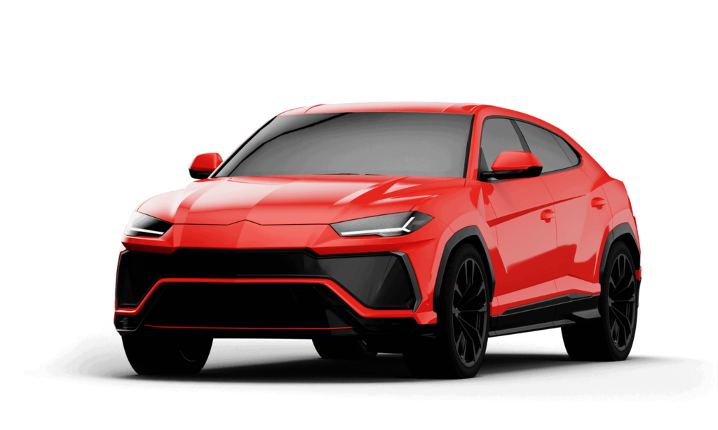 Red elegant sport SUV car